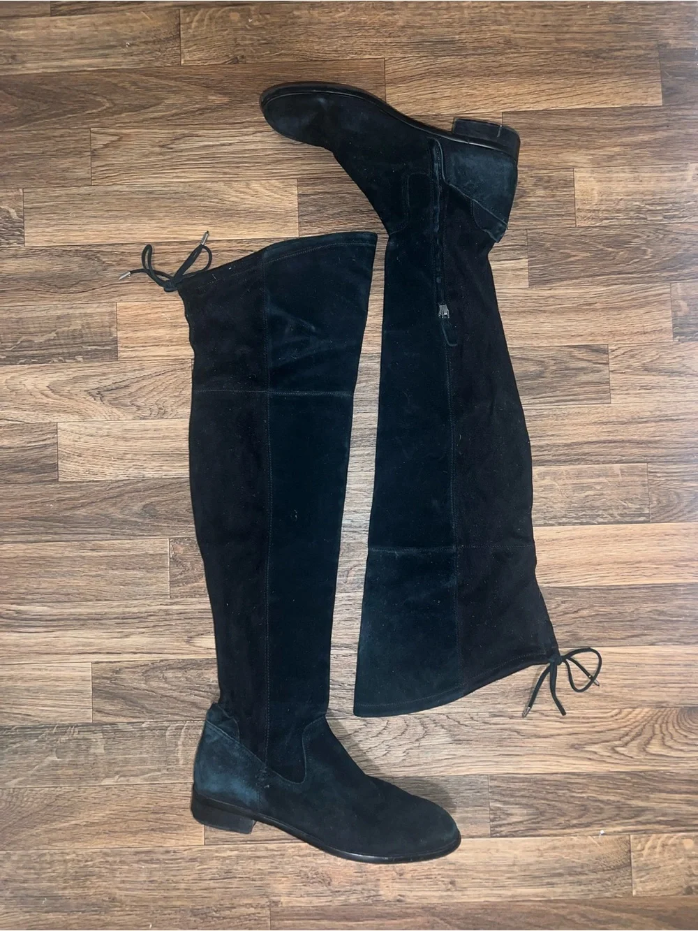 Dolce Vita Black Over-the-Knee Suede Boots - Picture 1 of 4